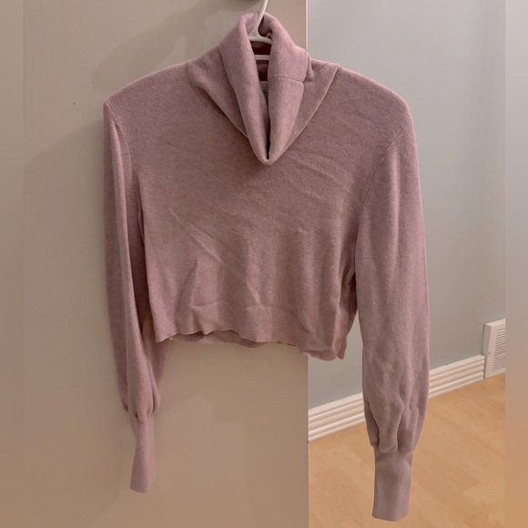Wilfred merino wool & cotton cropped turtle neck - Picture 1 of 5